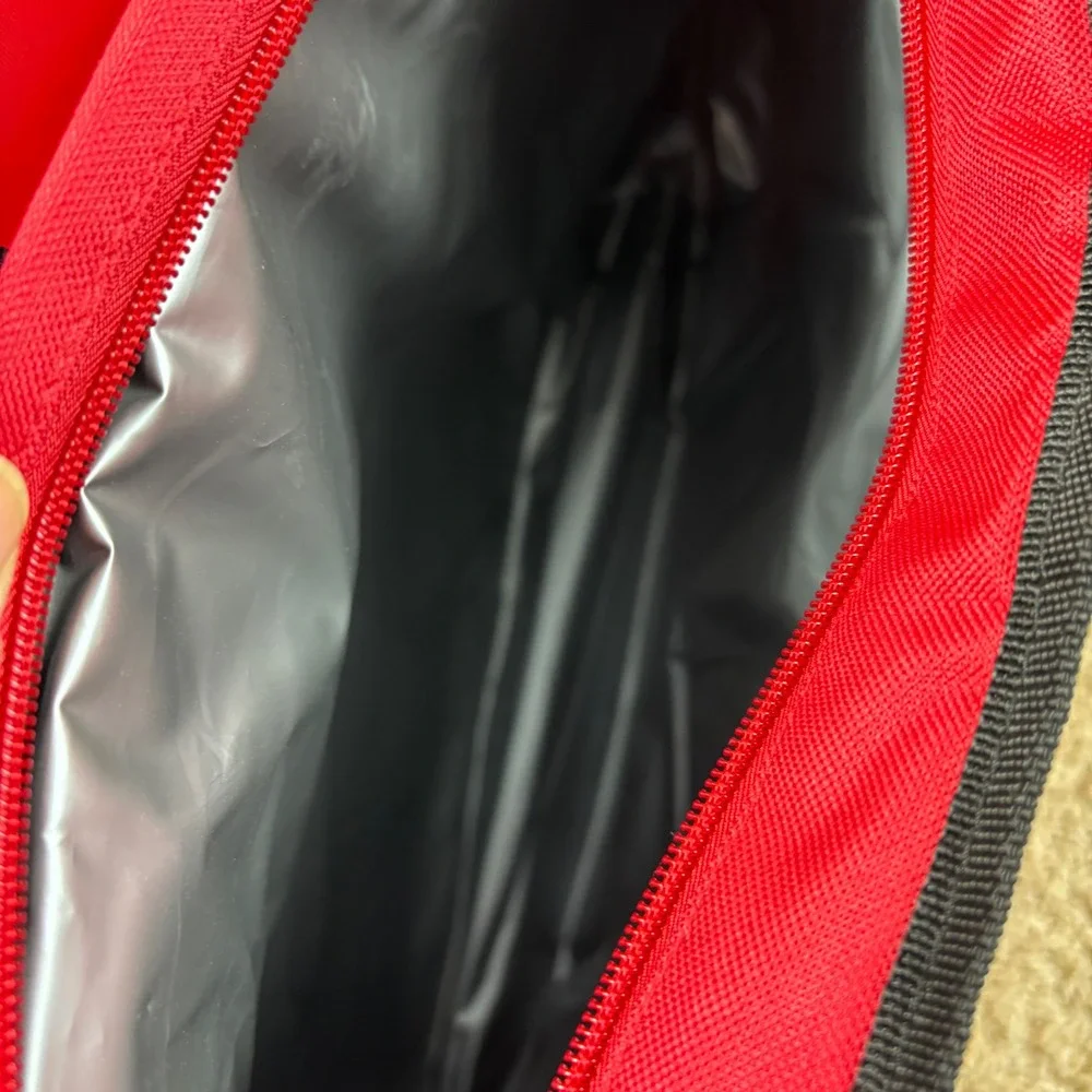 Wendy's Insulated Red Tote Bag Large Mesh Bottom Promo Logo Beach Gym‎ Travel
